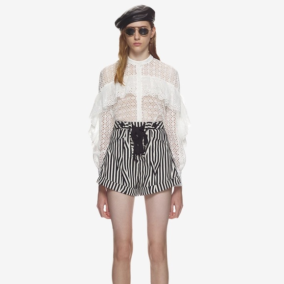 self-portrait Floral Organza Eyelet Lace Blouse - Picture 4 of 8